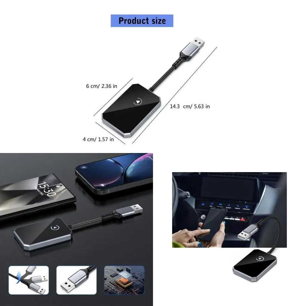 

R53C Беспроводной адаптер Car Play для автомобиля с функцией Car Play Беспроводной ключ Car Play Преобразование Car Play в связь