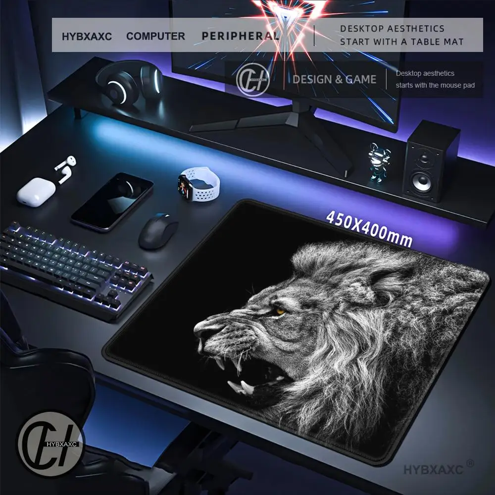 HYBXAXC HD Lion Mouse Pads  Desk Mat for Office or Home, Modern Mousepad for Work Setup, Computer Accessories
