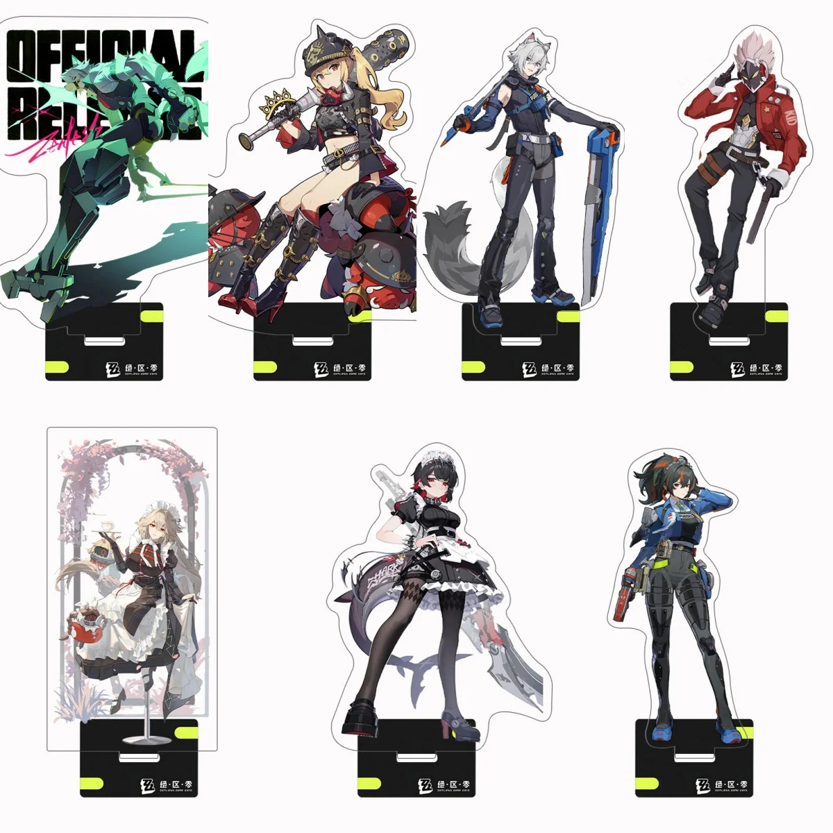 Anime Fans Gifts Charm Game Zenless Zone Zero HD Figures Acrylic Stand Model Plate Demara Alexandrina Billy ZZZ Serie About 15cm