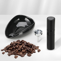 Coffee Bean Dosing Cup and Spray Bottle Set, Espresso Accessories Coffee Accessories for Coffee Bar (black）