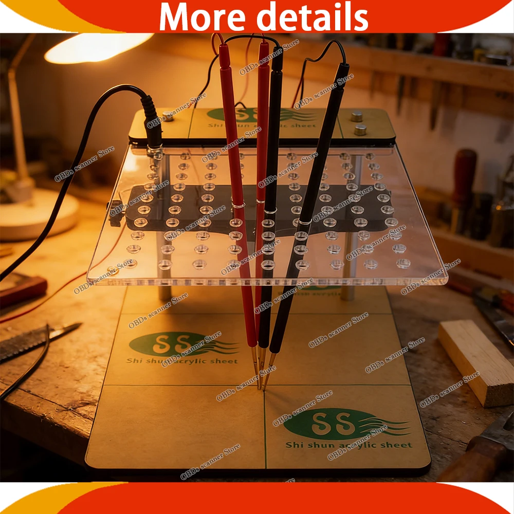 Newest ECU Board Bracket LED BDM Frame With 4 Probe Pen ECU Modified For KESS For KTAG FGTECH Auto ECU Chip Tuning Tool - view 2