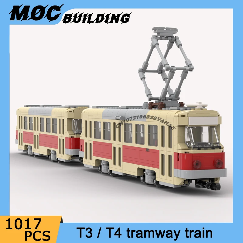 

Конструктор MOC: Модель городского транспортного средства T3/T4 (поезд), технологичные кирпичики для самостоятельной сборки, креативные игрушки, коллекционные подарки