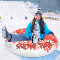 1 Piece Adult Inflatable Snow Tube, Thickened Heavy-Duty Sled with Handles, Winter Outdoor Sports Equipment for Family Activities