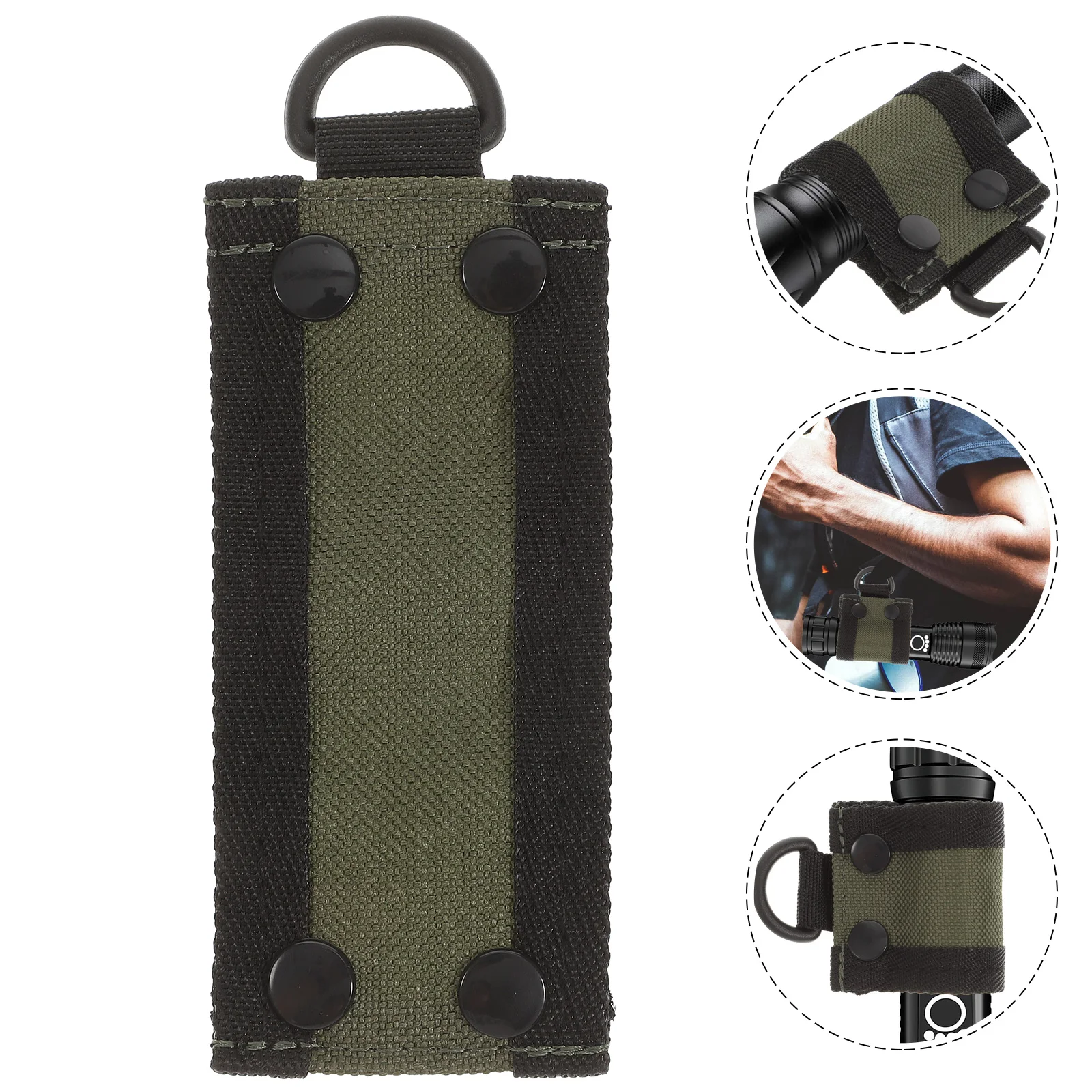 

Detachable Flashlight Cover Small Portable Storage Design for Outdoor Activities Torch Holder Strap for Camping Hiking Survival