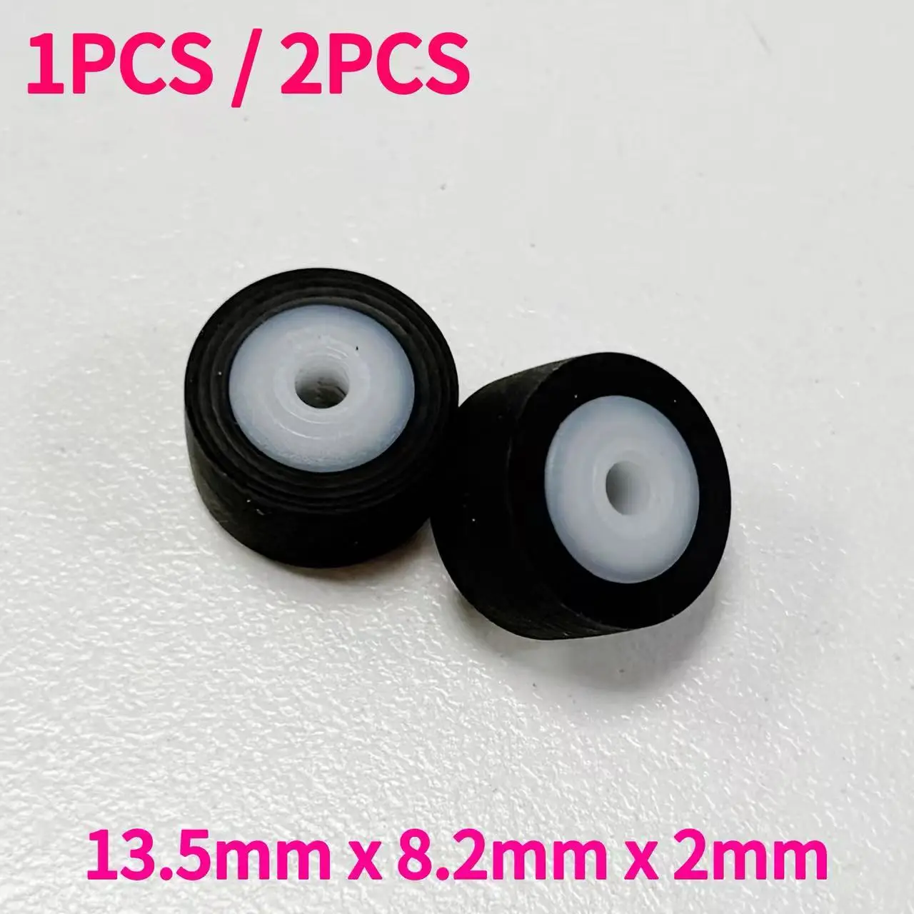13.5 x 8.2 x 2mm Audio Radio Tape Recorder Movement Rubber Pinch Roller (1PCS/2PCS)