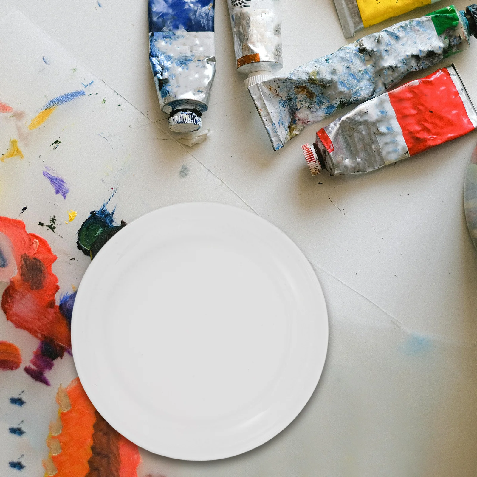 5Pcs Study Stationery Ink Bowl Creative Shape Simple Color Ideal for Calligraphy Lovers and Students Ink Dish Water Plate