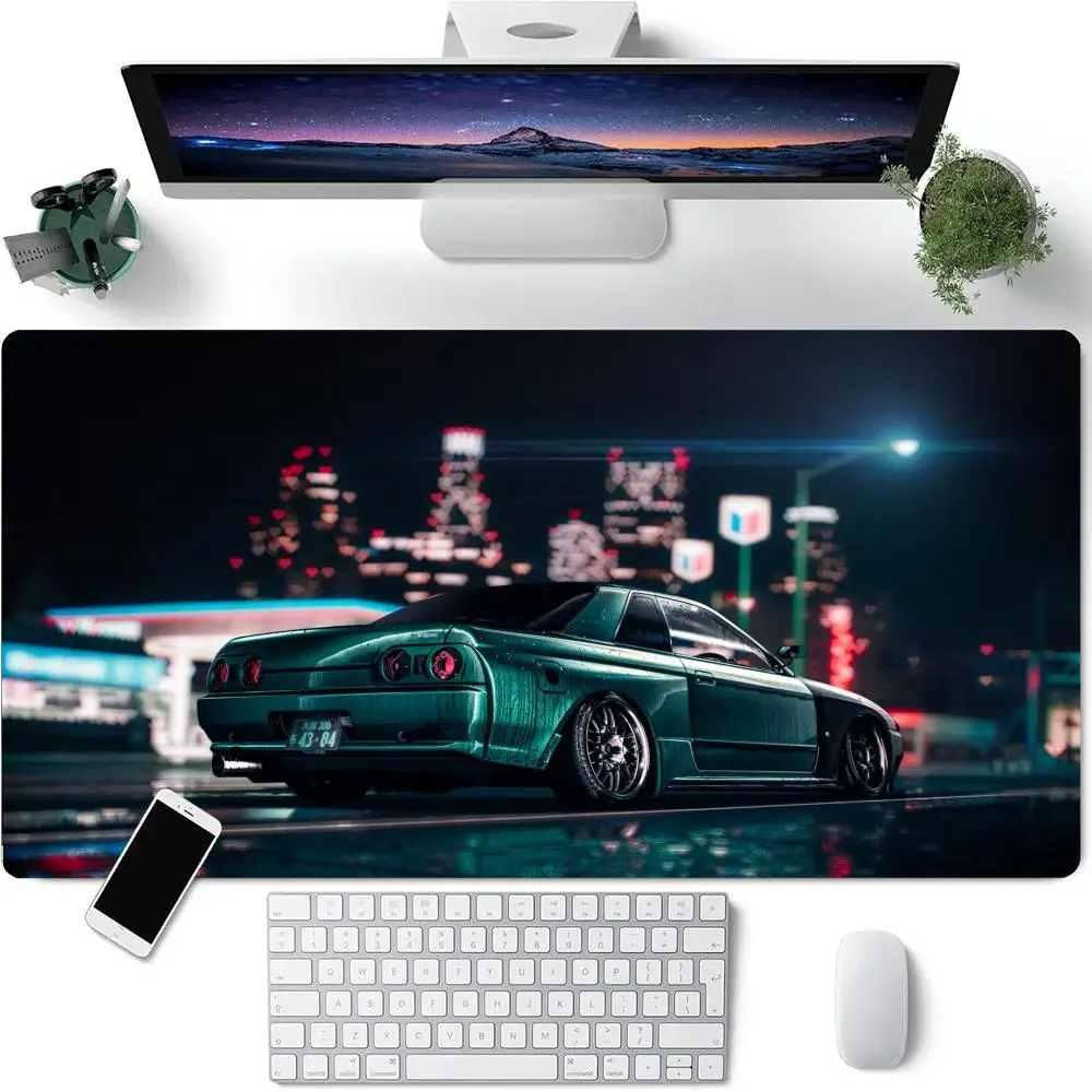 

Japanese Retro Car Mouse Pad Large Rubber Base Anti-slip PC Desk Accessories Mousepad for Office & Gamer Keyboard Mats Decor Mat