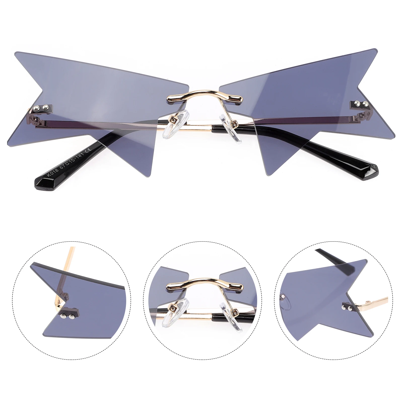 

Party Glasses Prop Funny Sunglasses Eyeglasses European and American Miss Fashion for Women