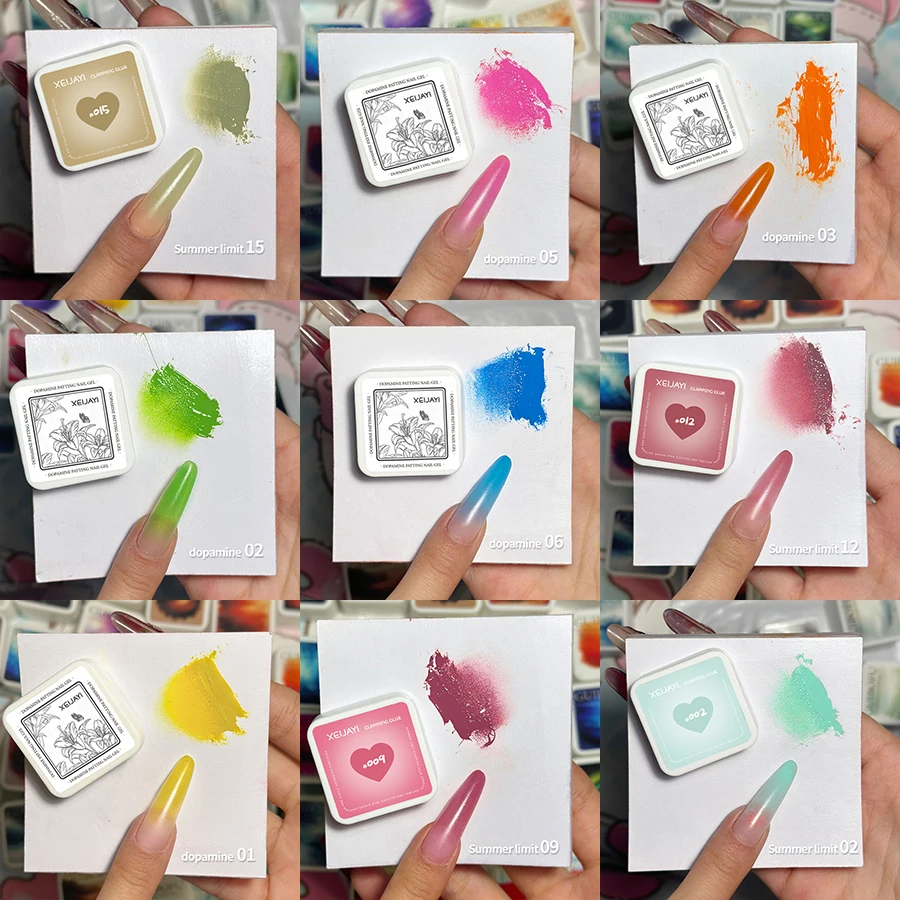 XEIJAYI 1 pz Pat pittura Gel smalto per unghie con 1 colore spugna gradiente Semi permanente Soak Off UV LED Nail Art Gel vernici per N