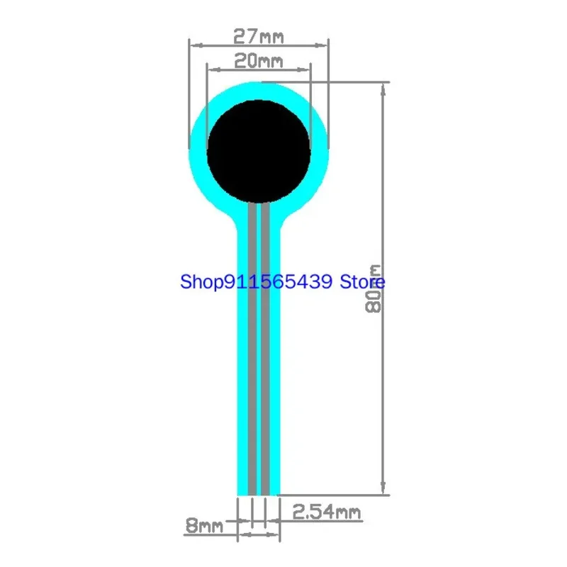 D2027 Piezoresistive Flexible Film Pressure Sensor Plantar Pressure Force Measurement Customization