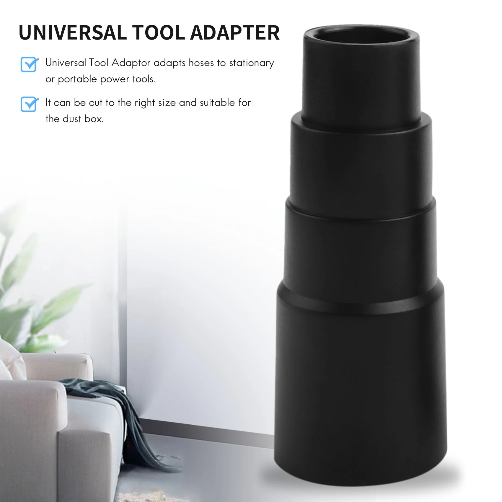 2Pcs Wet/Dry Vacuum Universal Tool Adapter Designed to Fit More Vacuums and Attachments