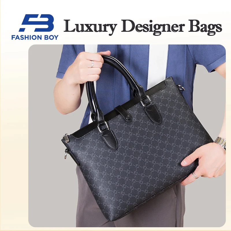 FASHION BOY Large Capacity Brand Business Briefcase Luxury Designer Men Handbag