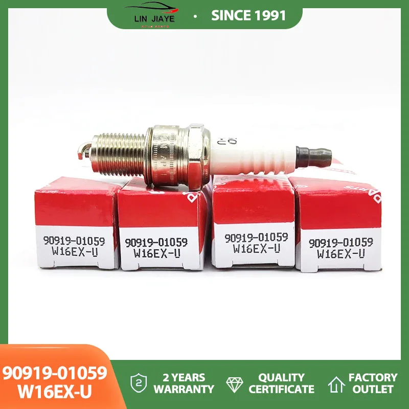 4/8Pcs 90919-01059 W16EX-U Spark Plug for Toyota 4 Runner Celica Corolla Master Starlet Nissan Urvan Vanette Suzuki Super