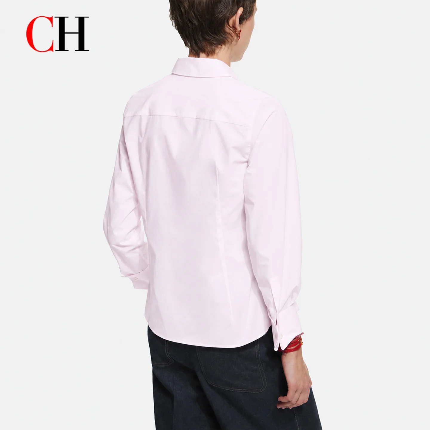 CH Damska różowa koszula z dłu – Embroidery Cotton Shirt recenzja i cena