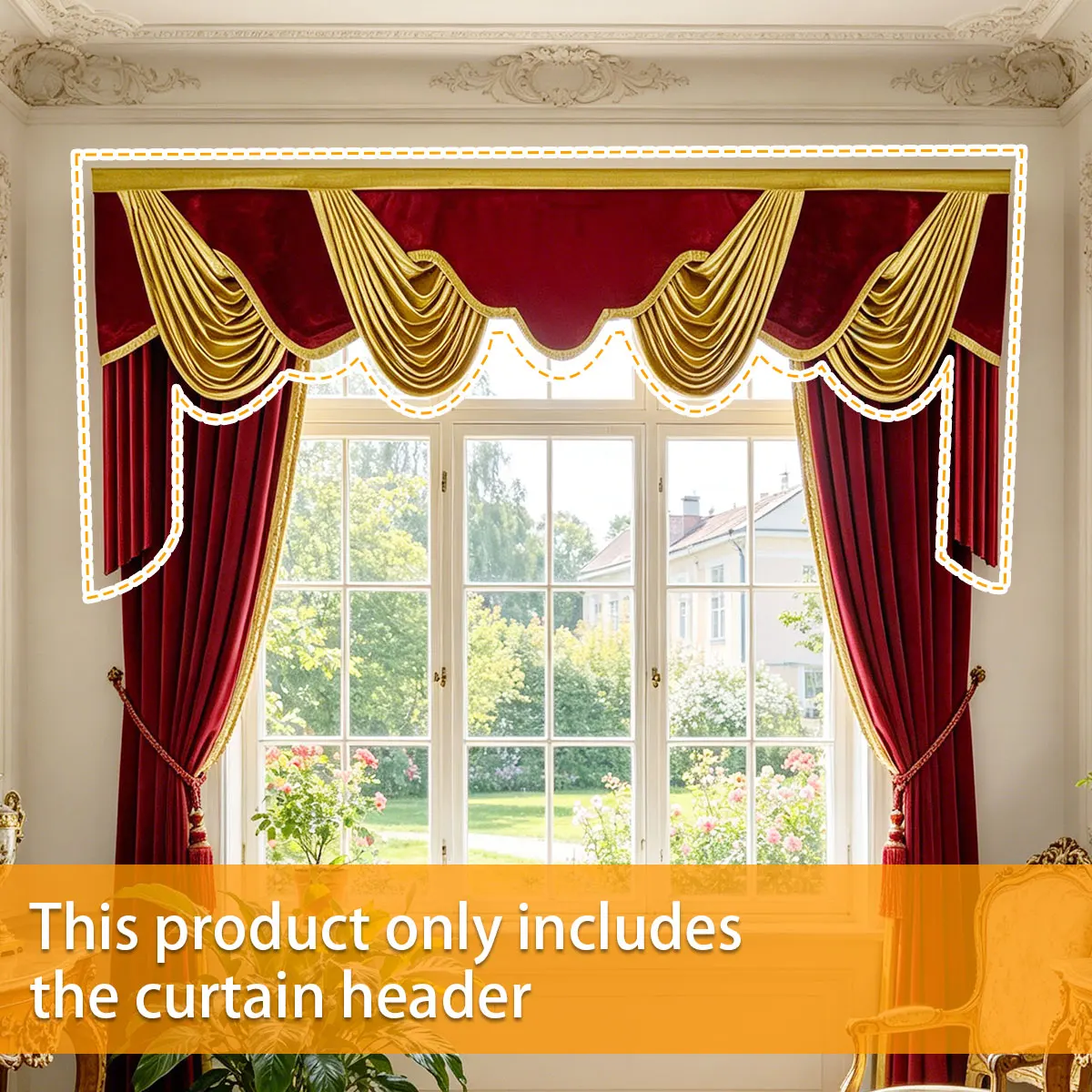 1-pc-red-gold-spliced-velvet-swag-valance-curtain-european-vintage-palace-luxury-style-hand-pleated-gold-trim-window-pelmet-w