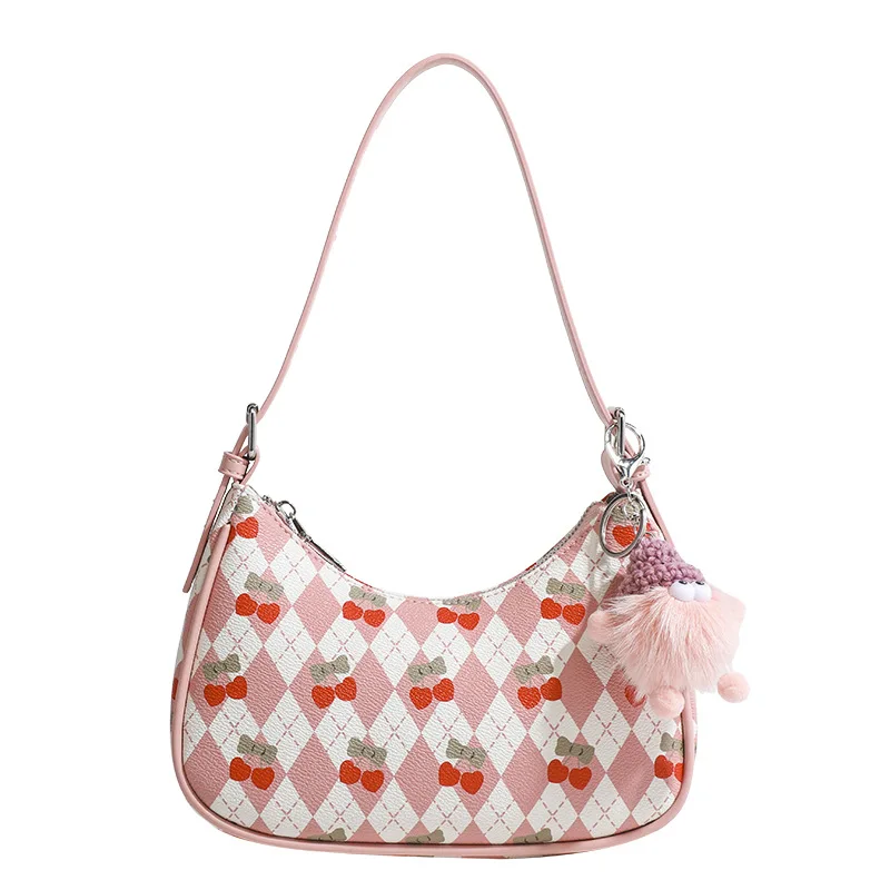 Strawberry Moon Bag Unique Design Premium Texture Shoulder Handbag Fashion Versatile Women's Purse