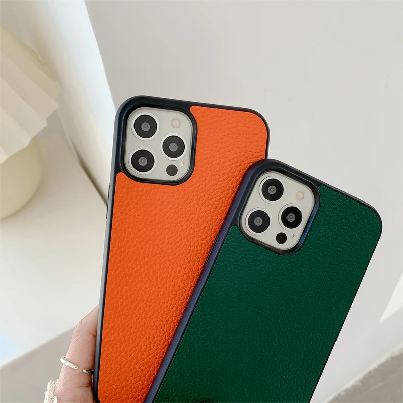 Luxury Litchi pattern Two in one style Phone Cover Case For Iphone 16 15 14 13 12 11 Pro Max X XR XS leather hard Coque Fundas image 5