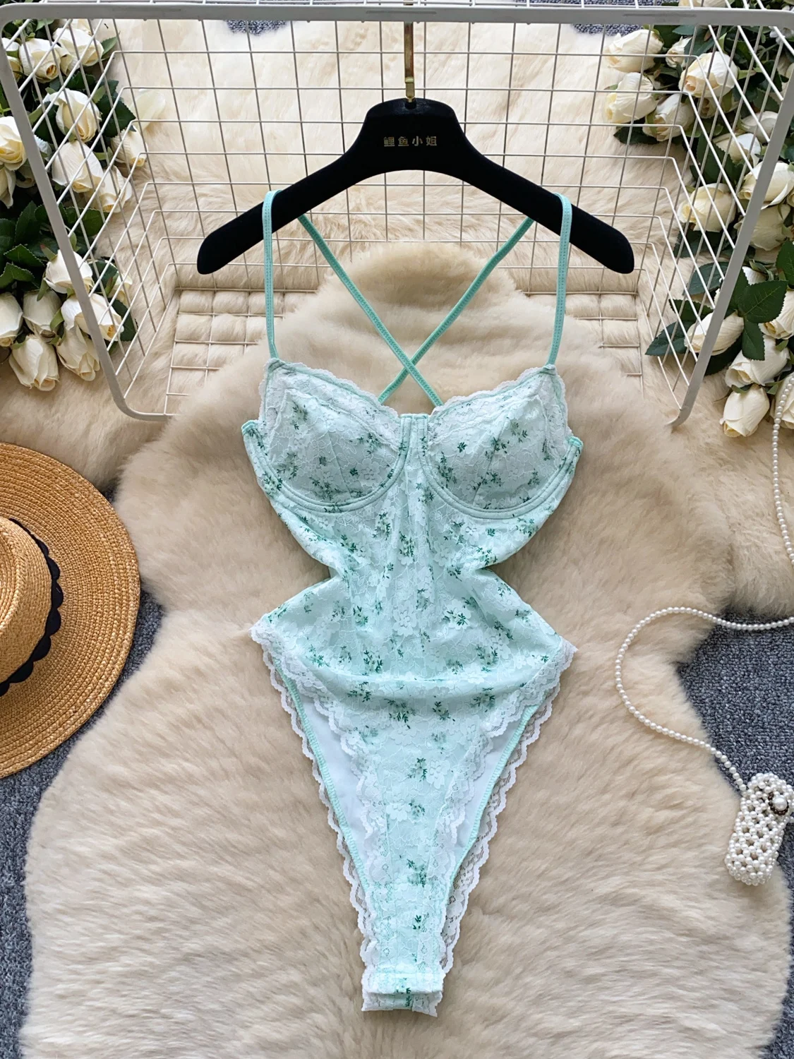 

Summer Slim Fit Bandeau Rer Women's Inner High Waist Lace Top Sexy Girl ort Pants High Waist Straight Tube Commute