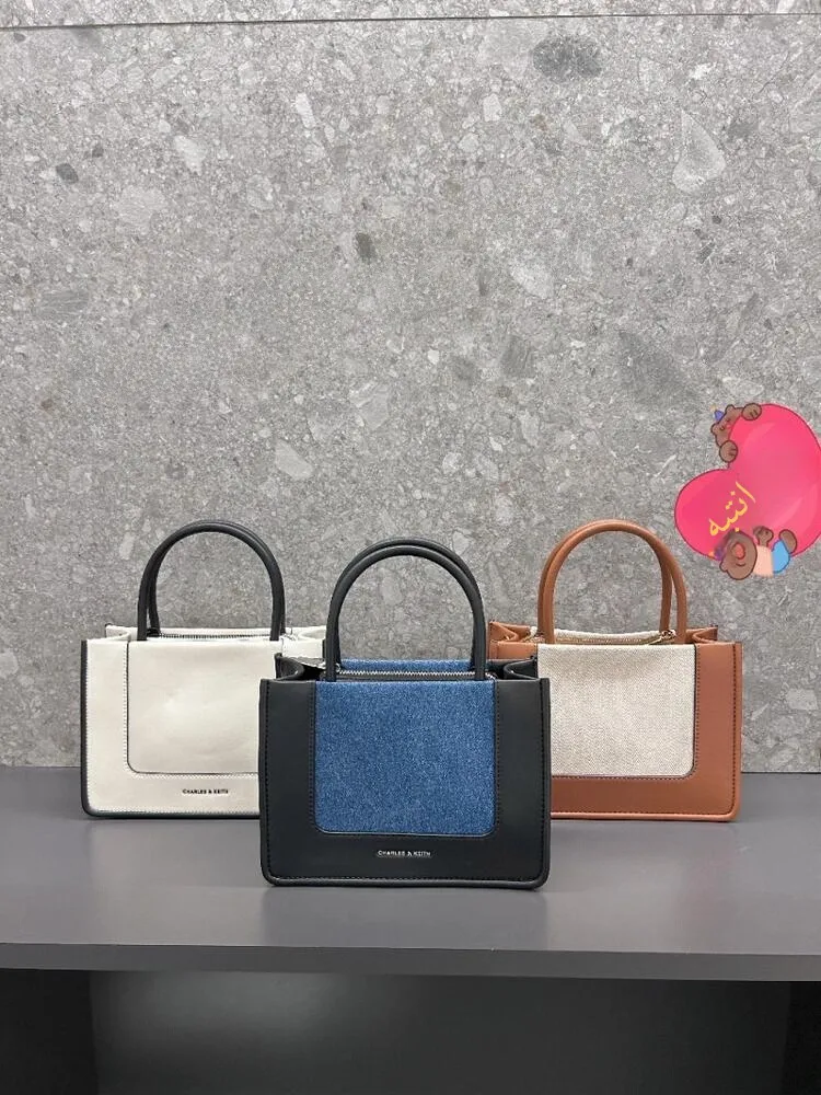 

New Small 23200033 Tote Bag Handbag Single oulder Slant Cross Women's Bag Soft PU Leather Commuter Faion Canvas