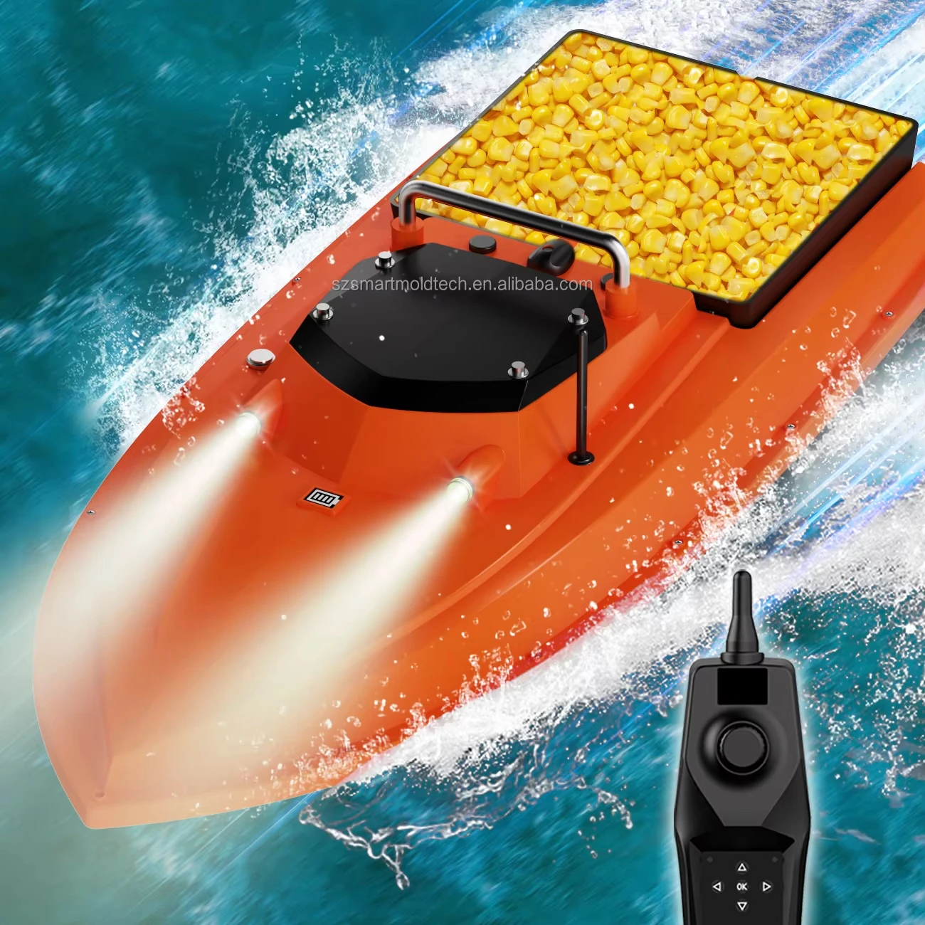 Bait Boat With GPS Point Autopilot Return Automatically On Low Battery Accuracy And Elegant Design Long Working Features