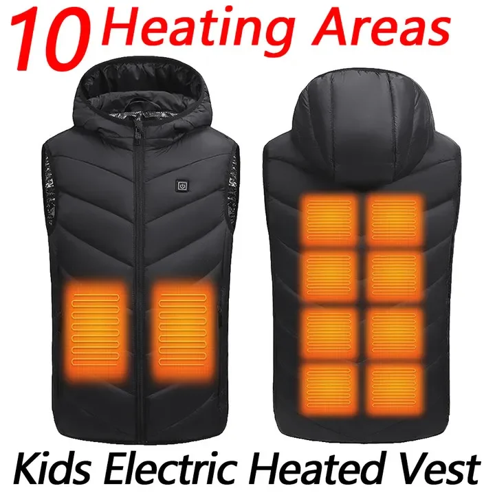 

10 Heated Vest Zones Electric Heated Jackets Men Women Sportswear Heated Coat Graphene Heat Coat USB Heating Jacket for Camping