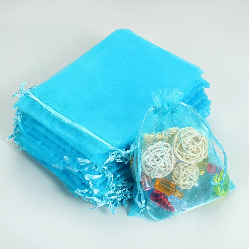 7x9 50 Stück Elegante Transparente Organza-Geschenktüten mit Kordelzug für Kosmetik, Parfüm, Bastelarbeiten und Kleine Geschenkverpackungen – Detail 17
