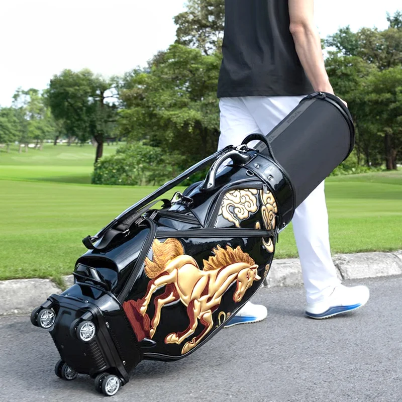 For PGM Golf Bag Manufacturer OEM Retractable Golf Staff Bag Custom Golf Cart Bag With Wheels