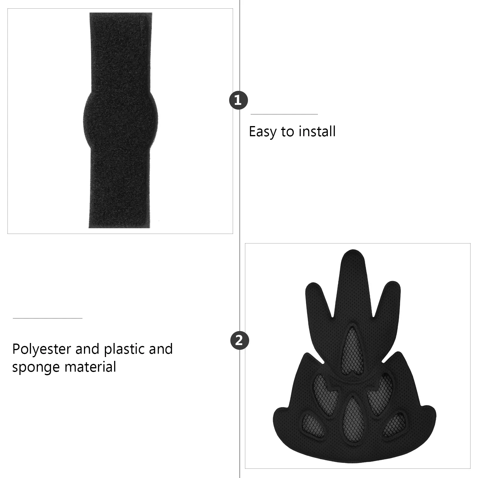 

23 Pcs Black Chin Strap Liner Universal Motorcycle Helmets Inserts Padding Sponge Pads Quick Drying Bike Accessories Riding