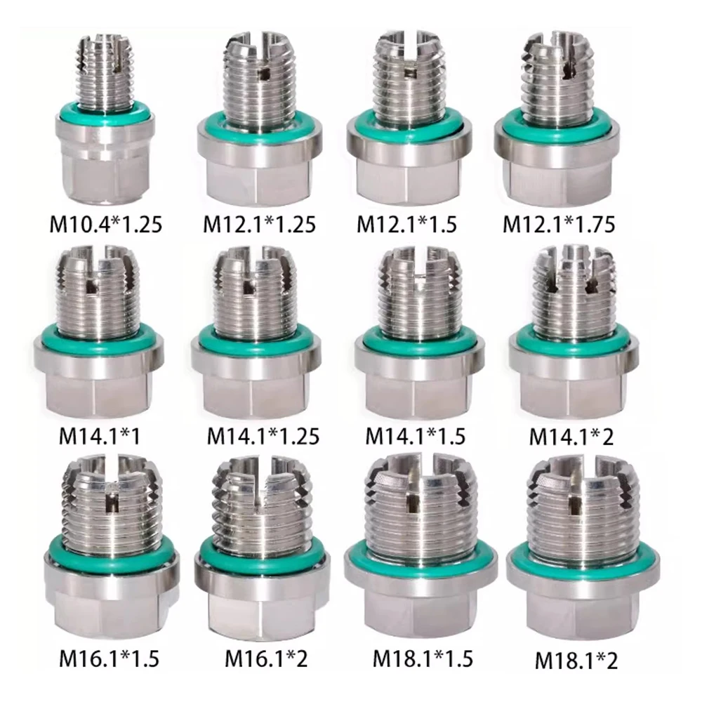 M10.4/M12.1/M14.1/M16.1/M18.1 Oil Drain Plug Oversize Piggyback Self Tapping with O Ring Oil Pan Thread Repair Kit QRF042