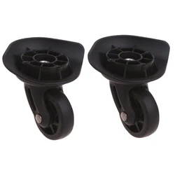 Trolley Casters Single Row 360 Degree Suitcase Silent 2pcs Black