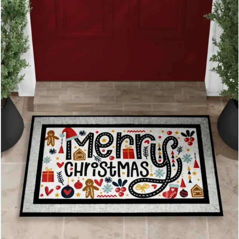 Weihnachten Fußmatte Weihnachten Outdoor Dekor Wohnzimmer Schlafzimmer Neujahr Home Dekoration Teppiche