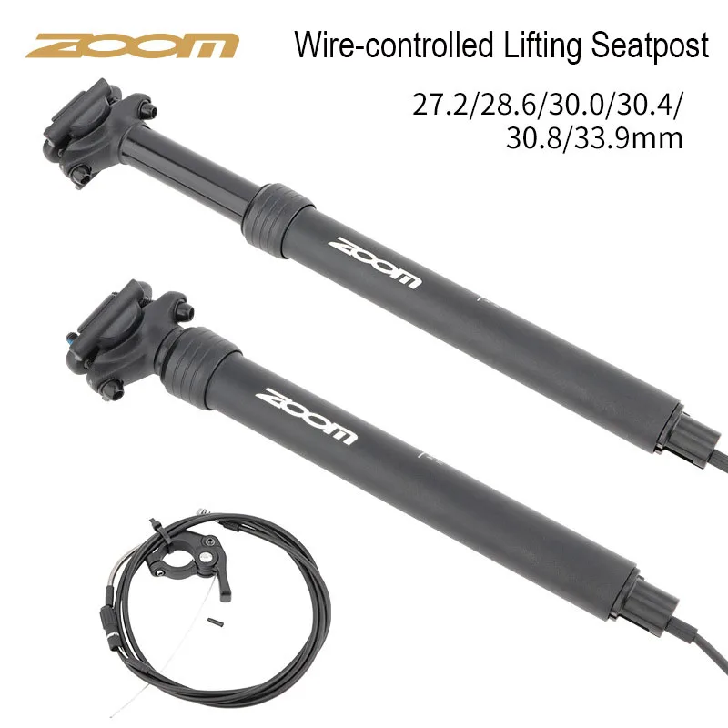 

ZOOM bicycle Dropper Seatpost Hydraulic Lifting Innternal Wire 80mm Stroke 27.2 28.6 30.8 31.6mm 33.9mm Mountain bike Seat Post