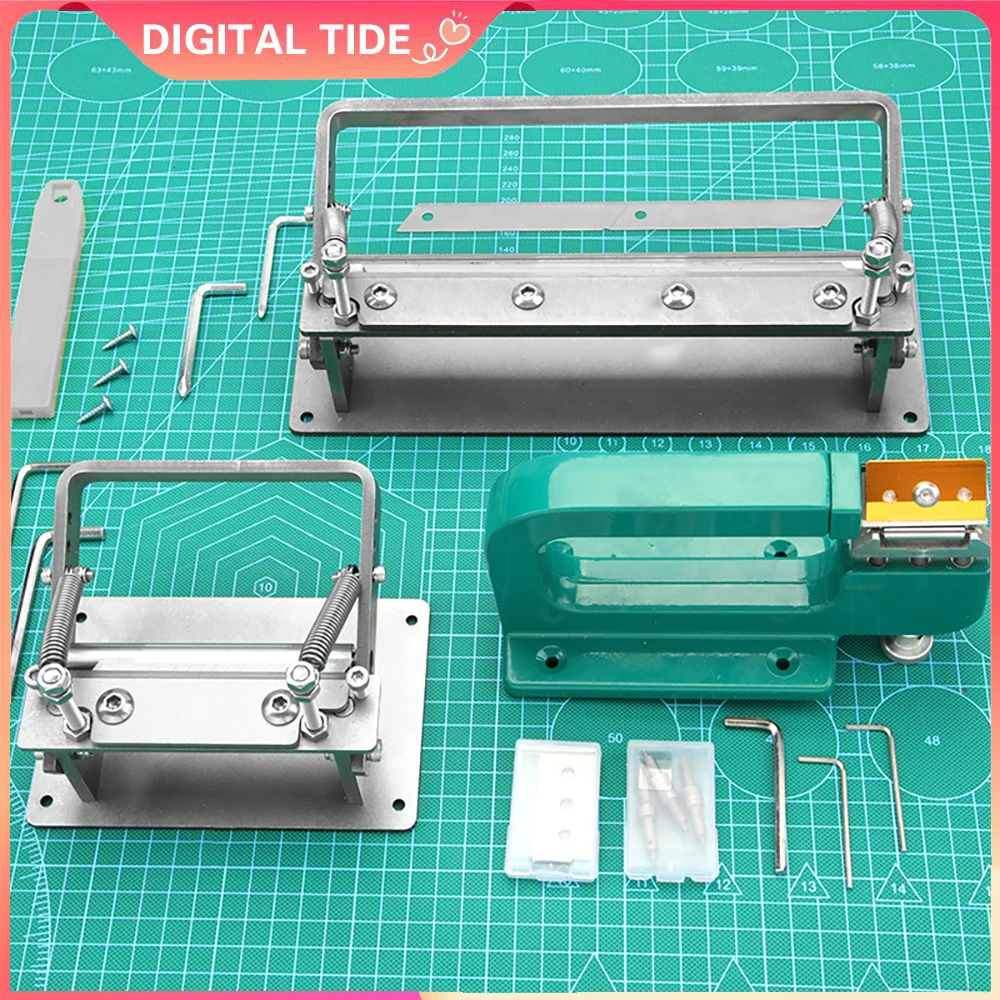 

Manual Leather Skiver Leather Splitter Paring Machine Leathers Craft Edge Skiving Machine with 15 Blades