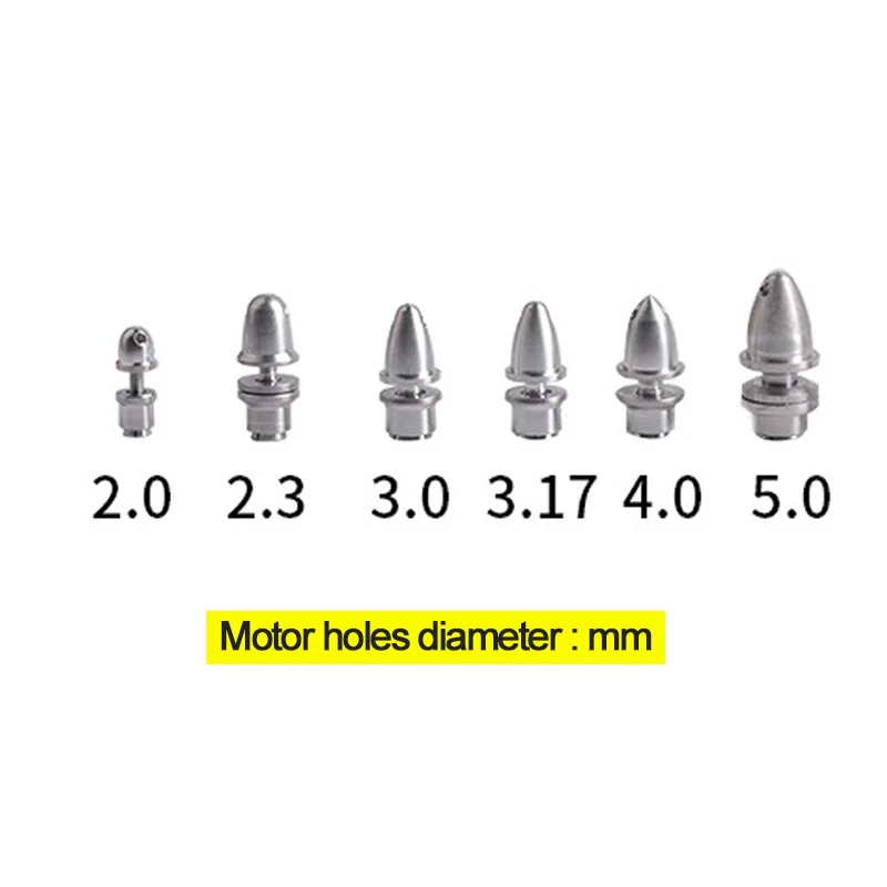 5PCS YSIDO 2.0 2.3 3.0 3.17 4.0 5.0mm Aluminum Bullet Propeller Adapter Holder for RC Airplane Quadcopter Brushless Motor Parts