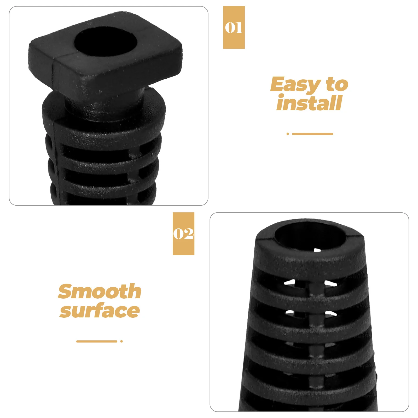 

100Pcs Wire Protection Cable Glands ABS Durable Strain Relief Cord Connector Spiral Electrical Wiring Protector