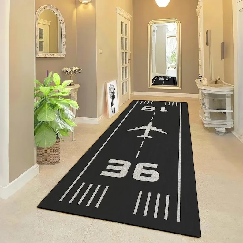 Gothic Moon Phase Celestial Runner Rug Mystical Mystic Witchy Hallway Floor Mat