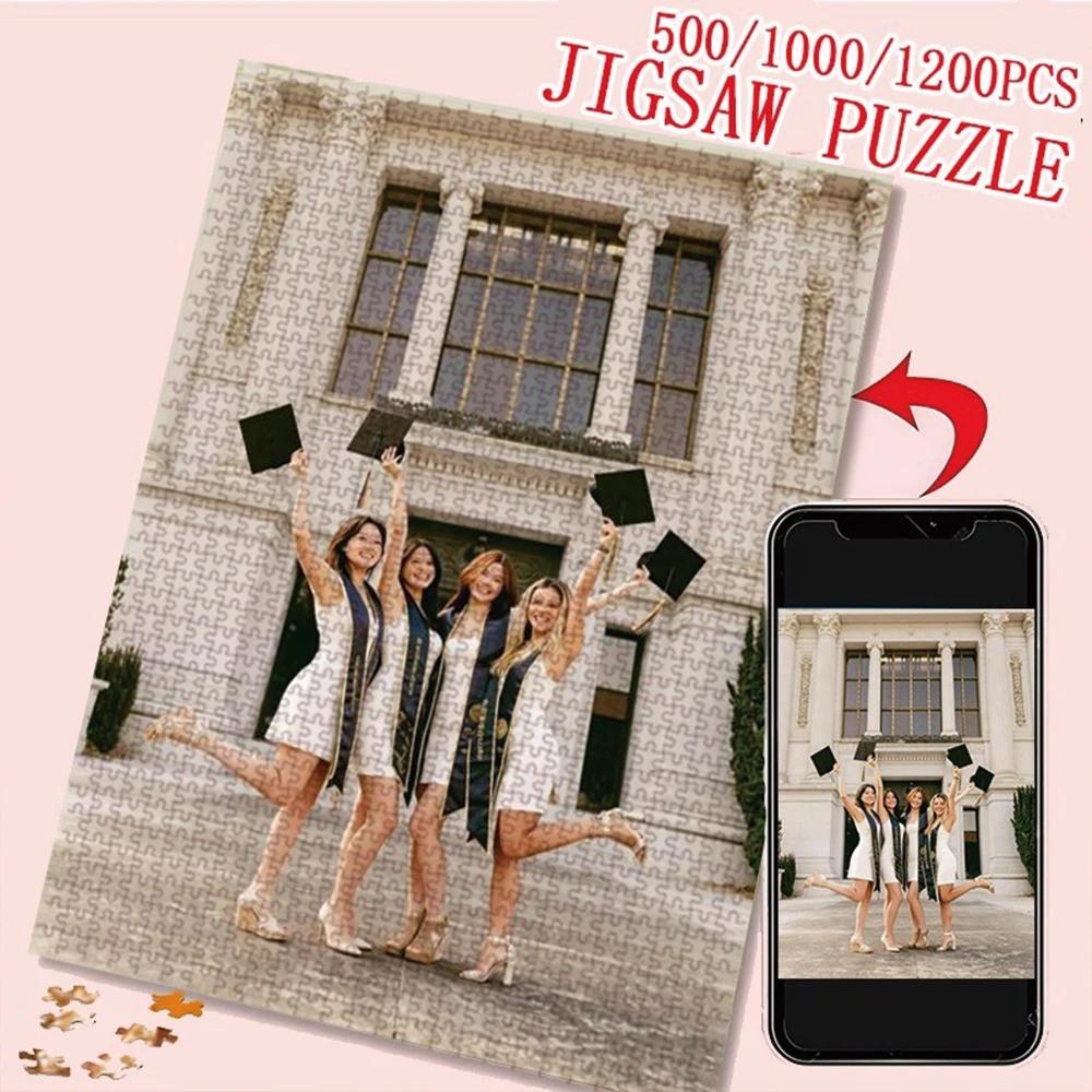 35/300/500/1000pcs Personalized Custom Photo Puzzle Pet Photos Puzzle Ideal Gifts For Him Her Family Friends Children