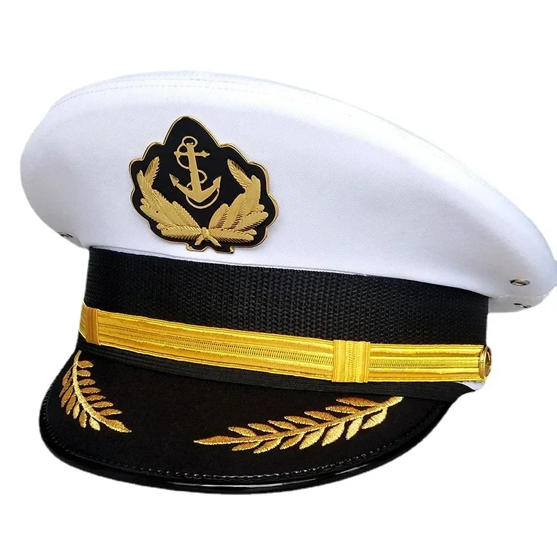 US Naval Caps U.S. Yacht Captain Hat Sailor Officer Visor Ship Cap Boat Hats for Adult Kid Men Women