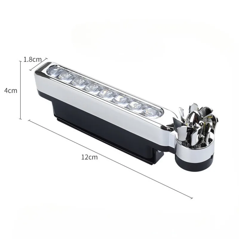 الرياح تعمل بالطاقة النهار تشغيل الضوء ، شبكة سيارة تحذير ستروب دوران مروحة ، القيادة الضباب الخفيف ، أضواء الزخرفية ، 8 LED
