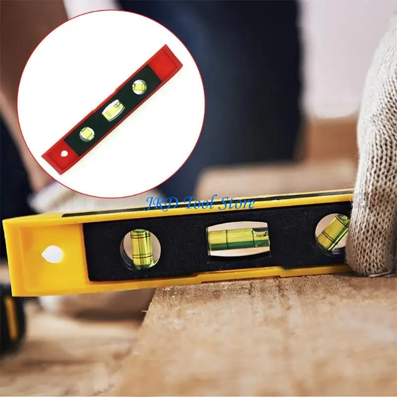 A2UD Tor-Pedo Level 3 Bubble S-Pirit Level Magnetik Level Magnetik Pengukur Alat Instrumen Penguasa Horizontal Vertikal