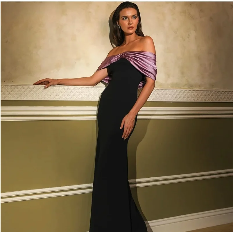 تدابير مخصصة فستان سهرة حورية البحر فساتين سهرة أنيقة رداء حفلات رسمي للنساء قبالة الكتف للنساء حفلة موسيقية