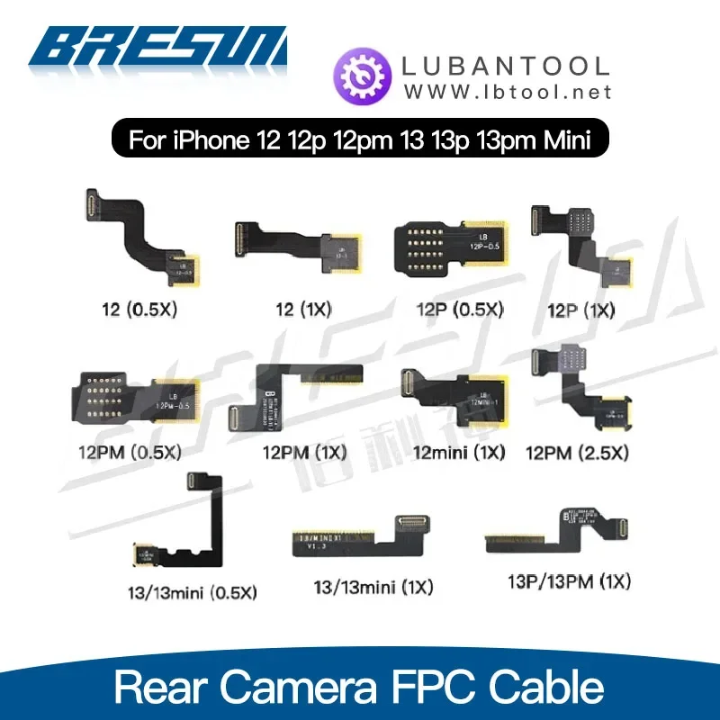 Luban Rear Camera Empty FPC Cable For  12 13  Pro Max Mini Rear Camera Replacement Soldering Repair Flex  phone parts wholesale