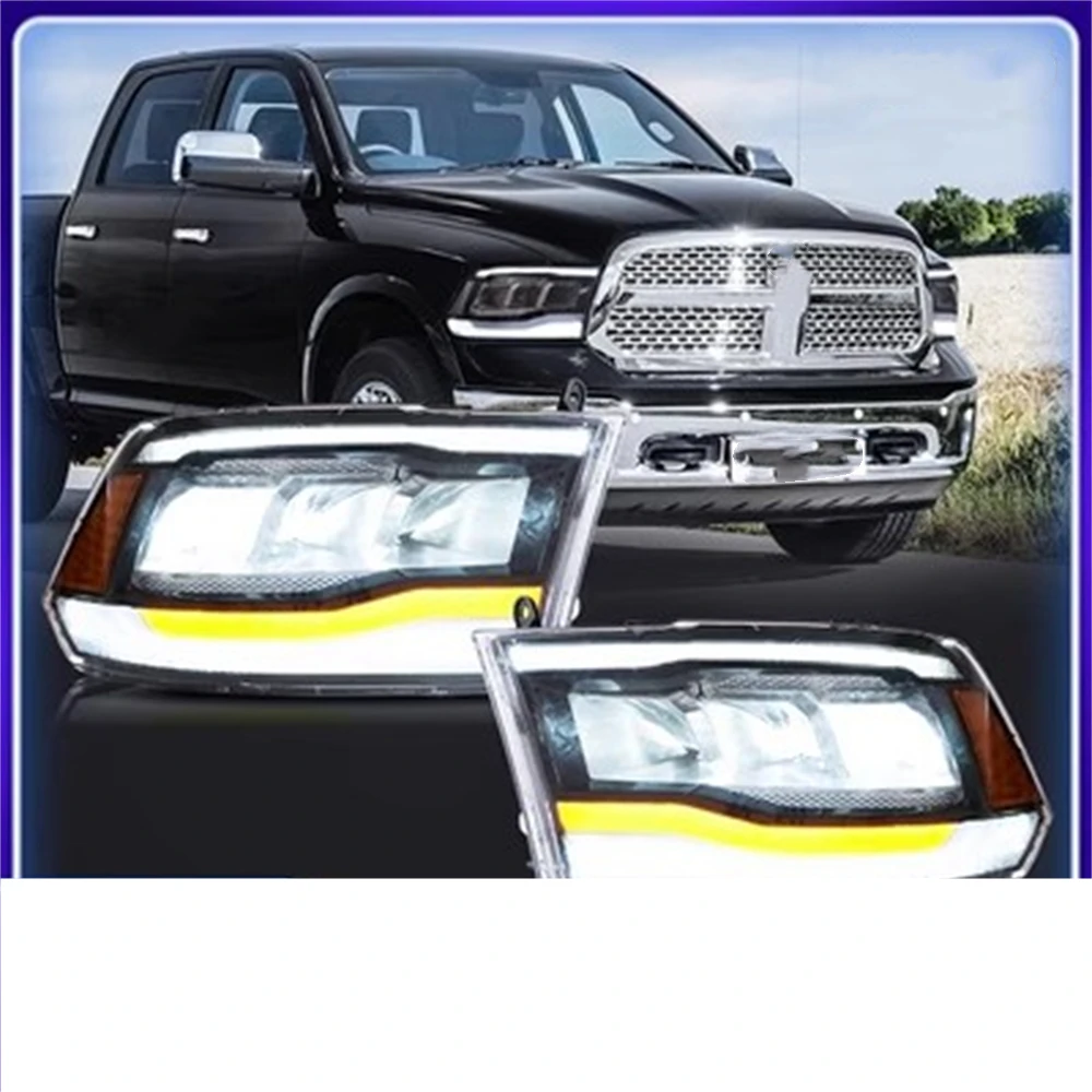 Front Headlight For Dodge Ram 1500 2500 3500 DRL Daytime Running Light Turn signal 2pcs