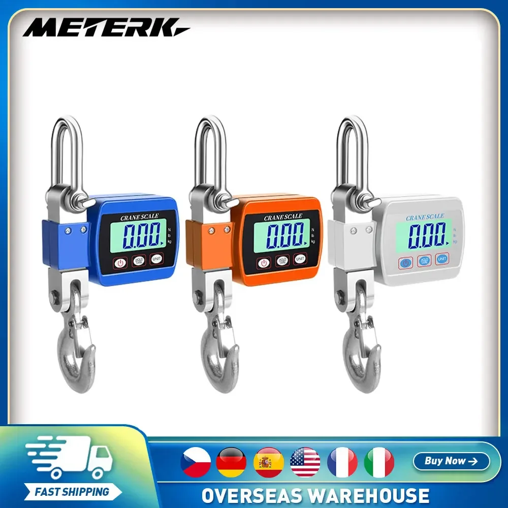 LCD Digital Scale 0.05-500kg Crane Portable Industrial Electronic Scale Heavy Duty Weight Hook-Hanging Weighing Tool