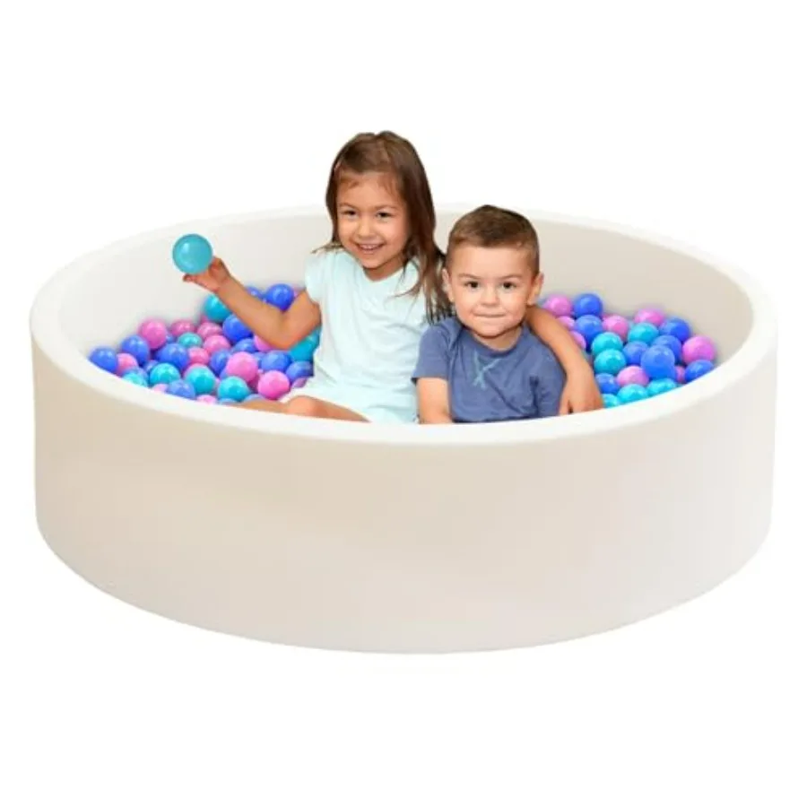 

Baby Ball Pit for Toddlers 47.2 x 13.8 Foam Ball Pit for Indoor Outdoor Playpen Soft Round Ball Pool White Balls Not Included