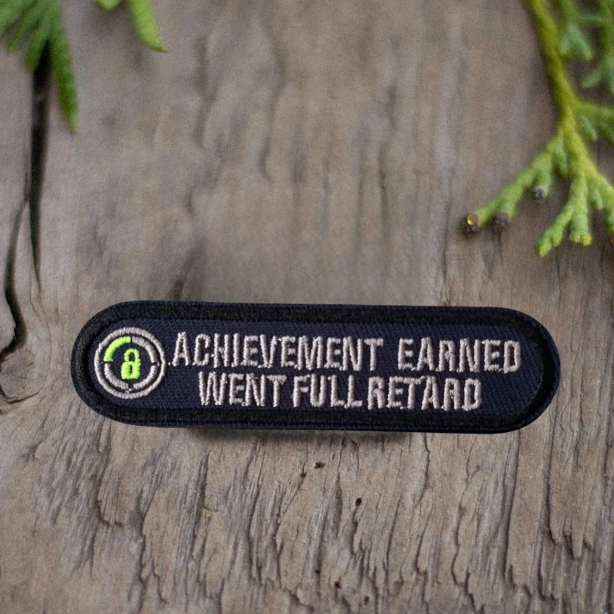 Achievement Earned Went Full Retard Patch for Clothes Humorous Embroidered Hook and Loop Patches Tactical Morale Badge Sticker