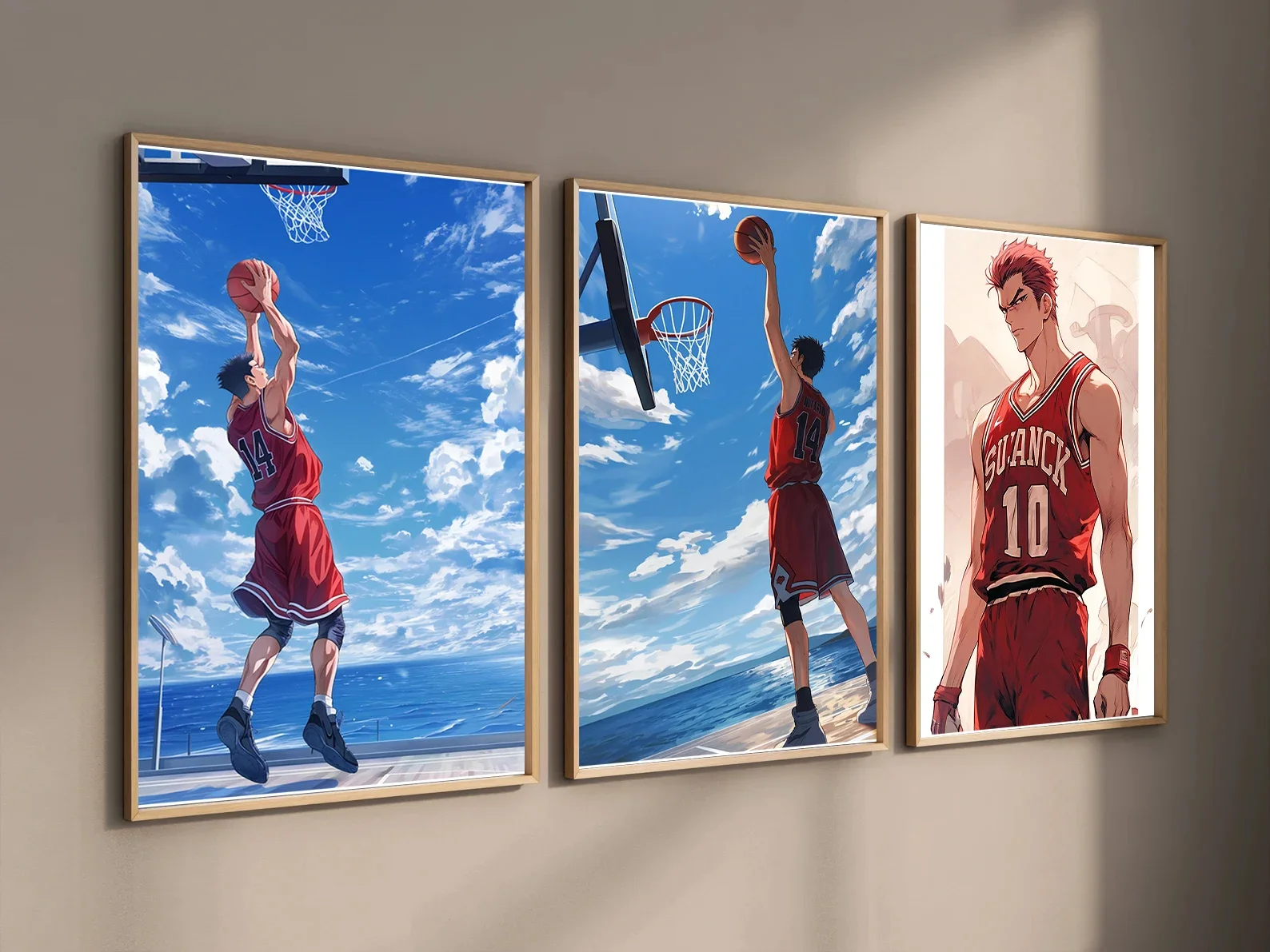 Japan Anime Slam Dunk Posters Figure Basketball Sports Kaede Rukawa Canvas Painting Living Room Wall Art Picture For Home Decor