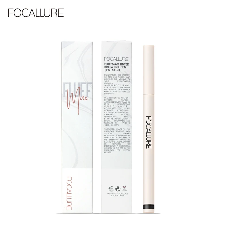 Focallure-lápis de sobrancelha com 4 garfos, impermeável, ultra fino, à prova de suor, duradouro, olho natural, tatuagem, realçadores, cosméticos