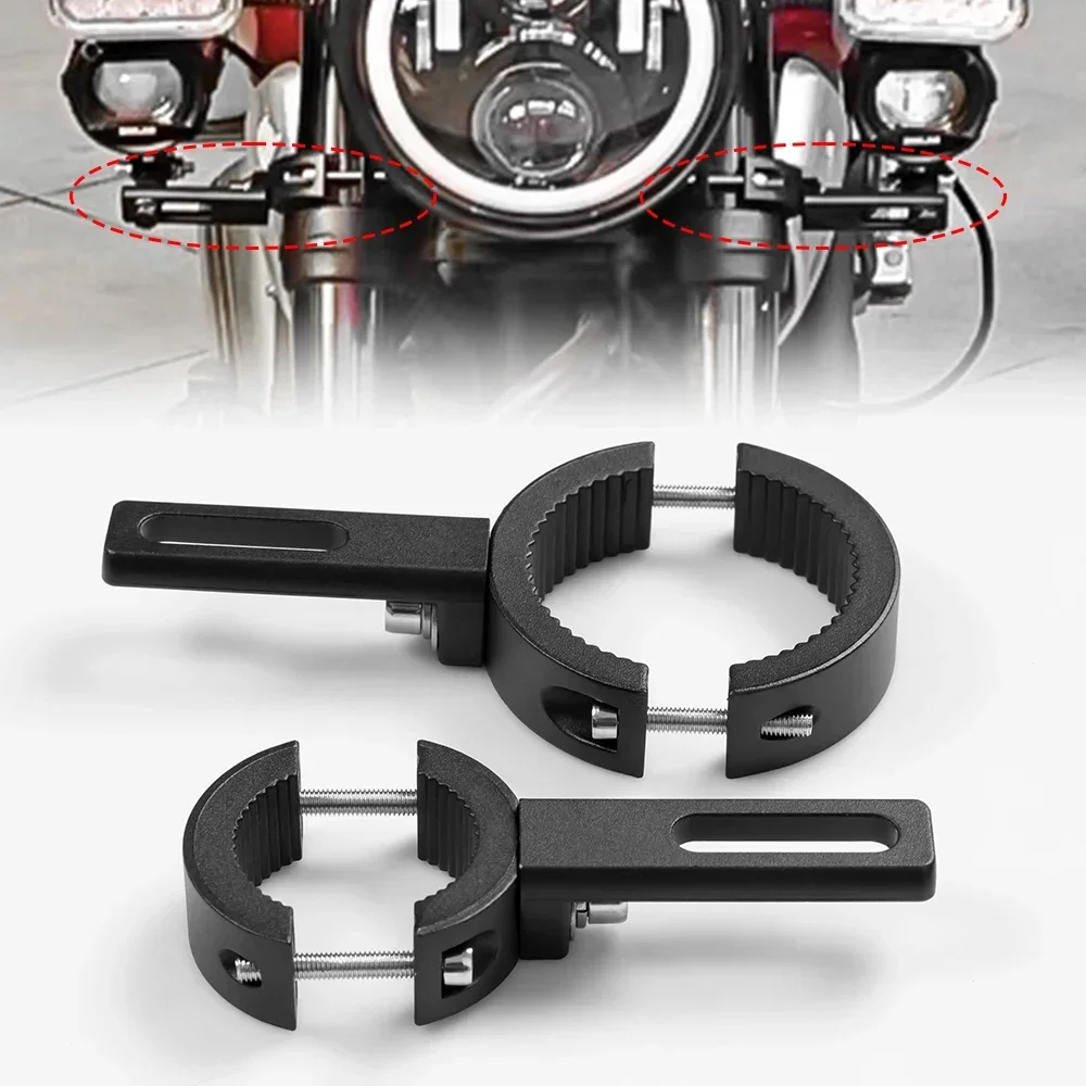 1/2PC Universal Motorcycle Headlight Mount Brackets 20mm-38mm 38mm-60mm, Fork Clamp Mount Holder Accessory