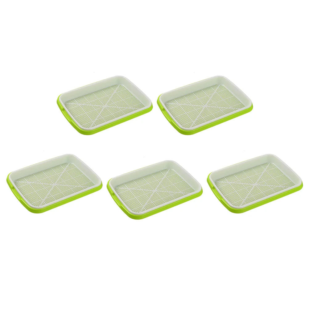 

5pcs Hydroponic Nursery Tray Bean Sprouts Soilless Corrosion Resistant Water Saving Garden Planter